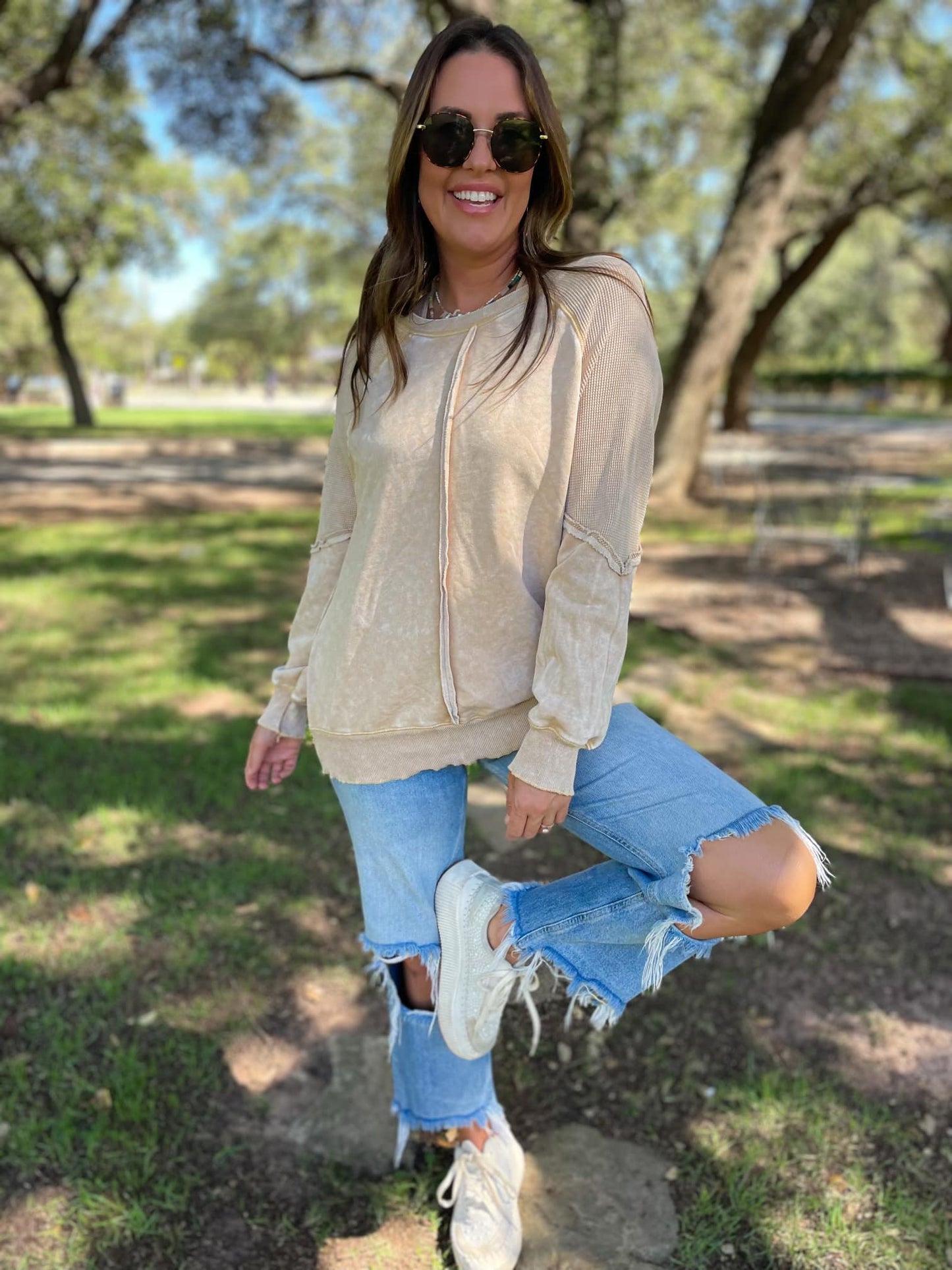Elliott Exposed Seam Sweatshirt in Five Colors