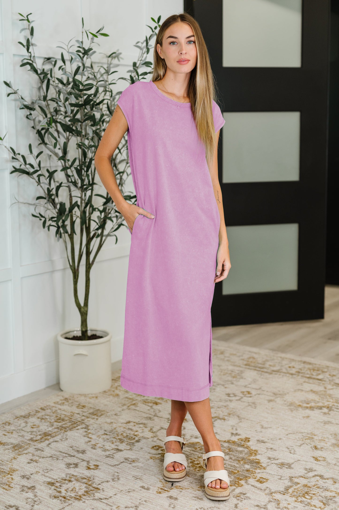 Mineral Wash Relaxed Maxi Tank Dress in Three Colors